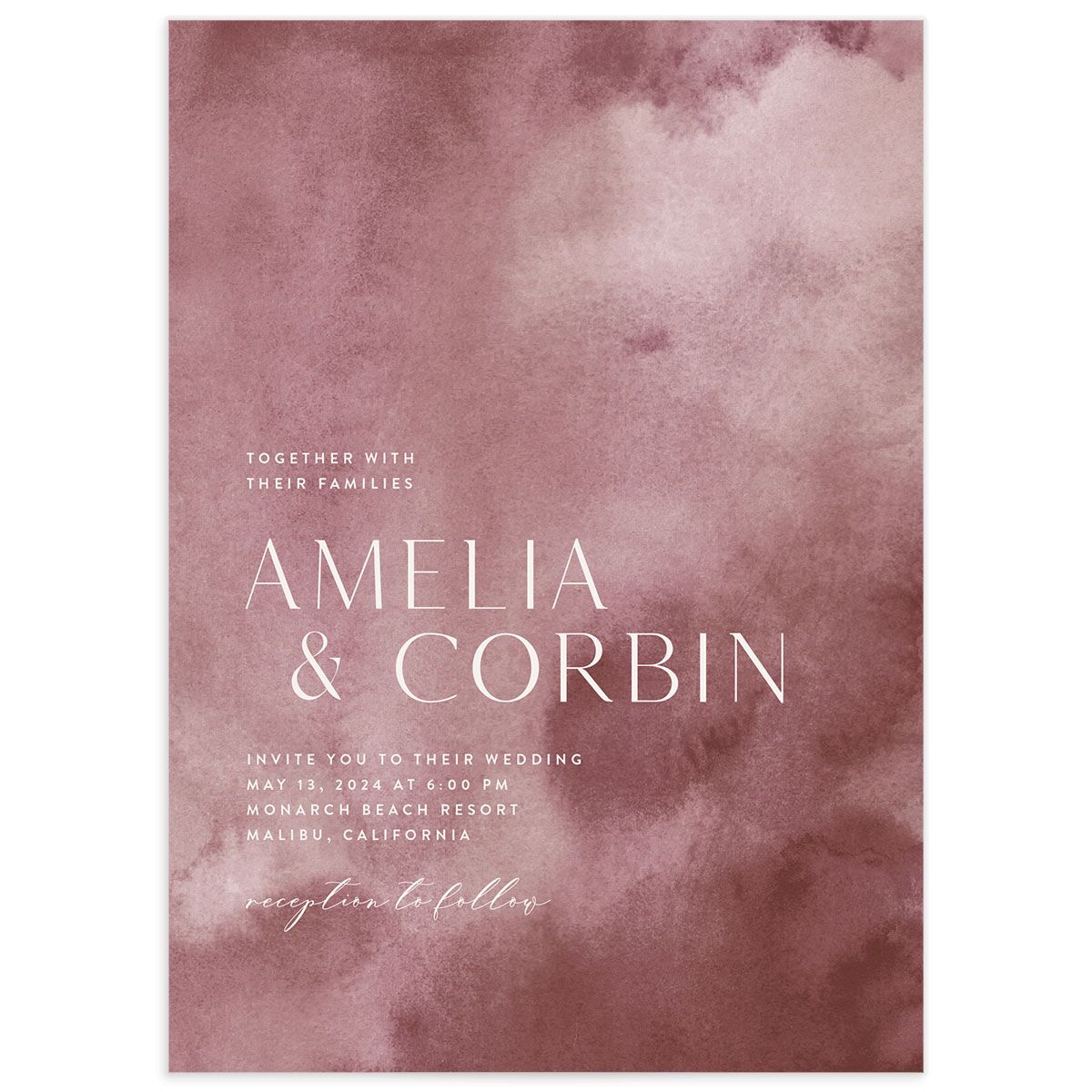A Wedding Invitation from the Elegant Ethereal Collection