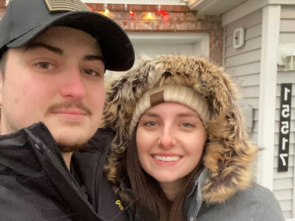 We moved into a townhome in Apple Valley with our two cats. Maggie and Oliver.