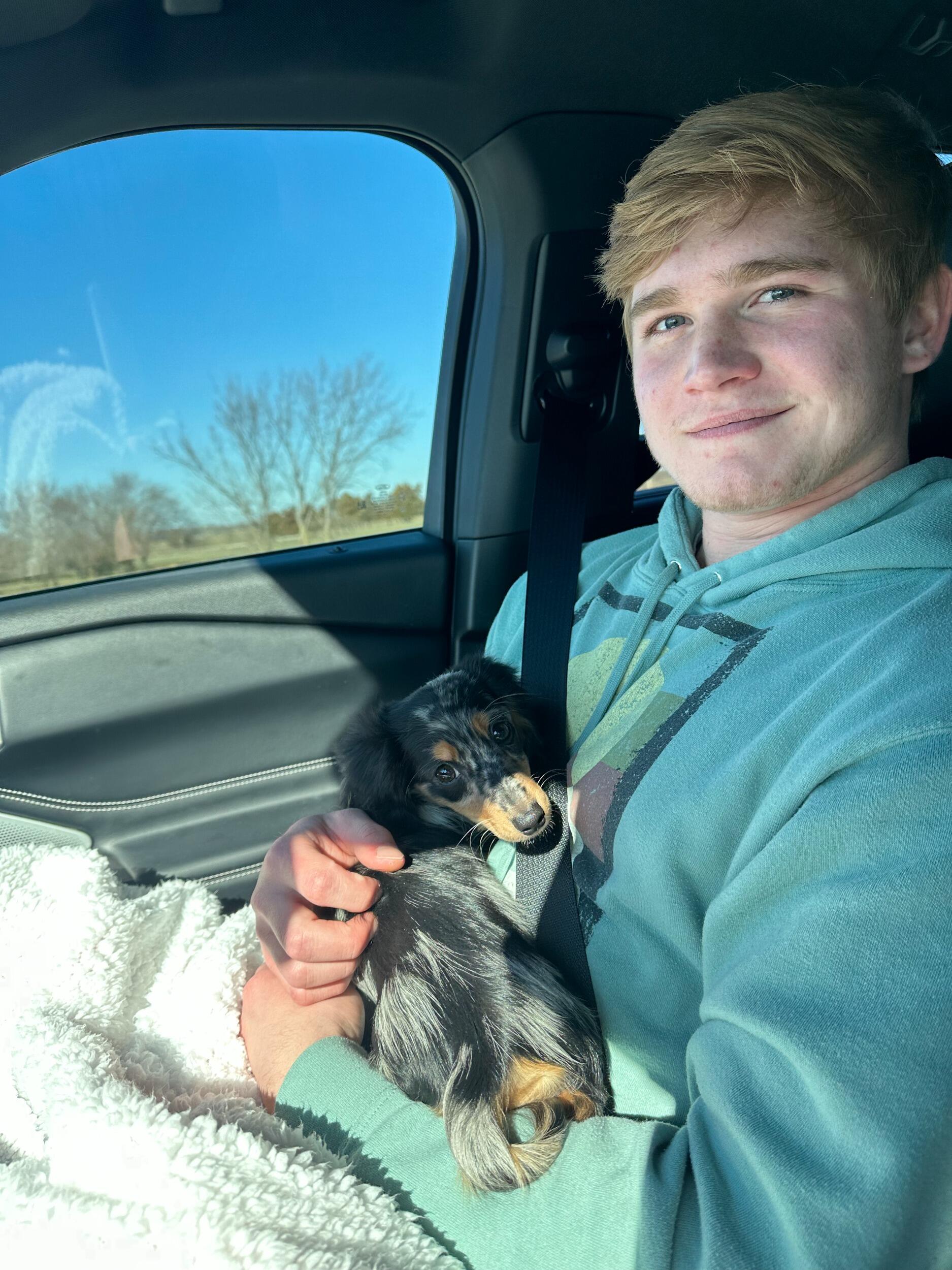 Getting our KC! We got her the day after the super bowl and the Chiefs won! So it was only appropriate to name her KC after Kansas City 