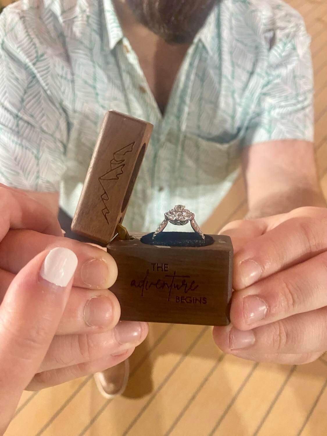 The PROPOSAL on the ship in the Gulf of Mexico.