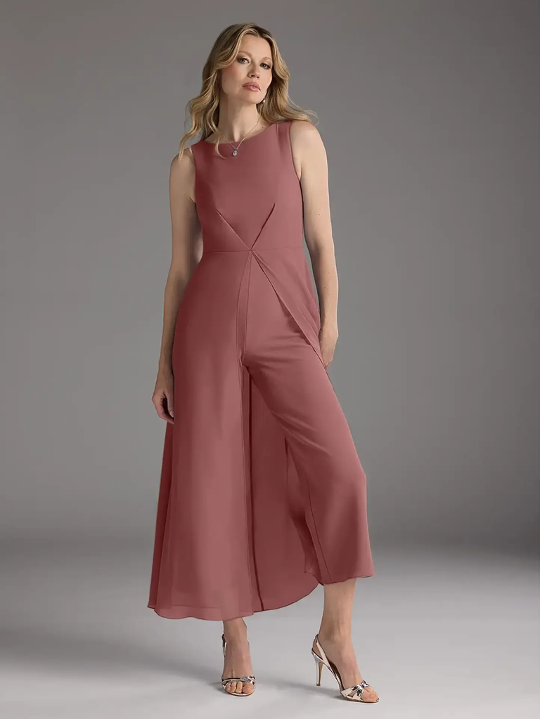 Desert rose crepe jumpsuit for grandmother of the bride from Azazie
