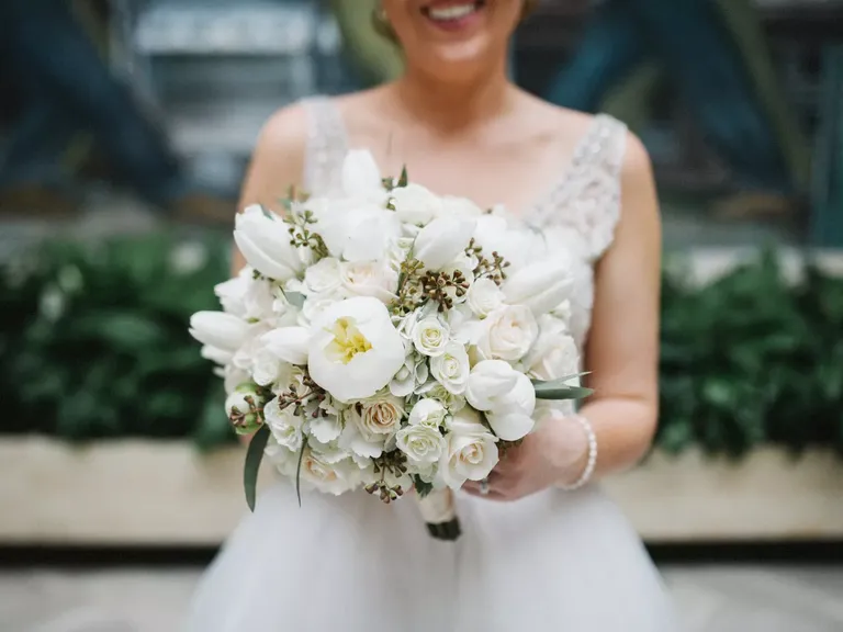 Graceful Rose and Tulip Wedding Bouquet