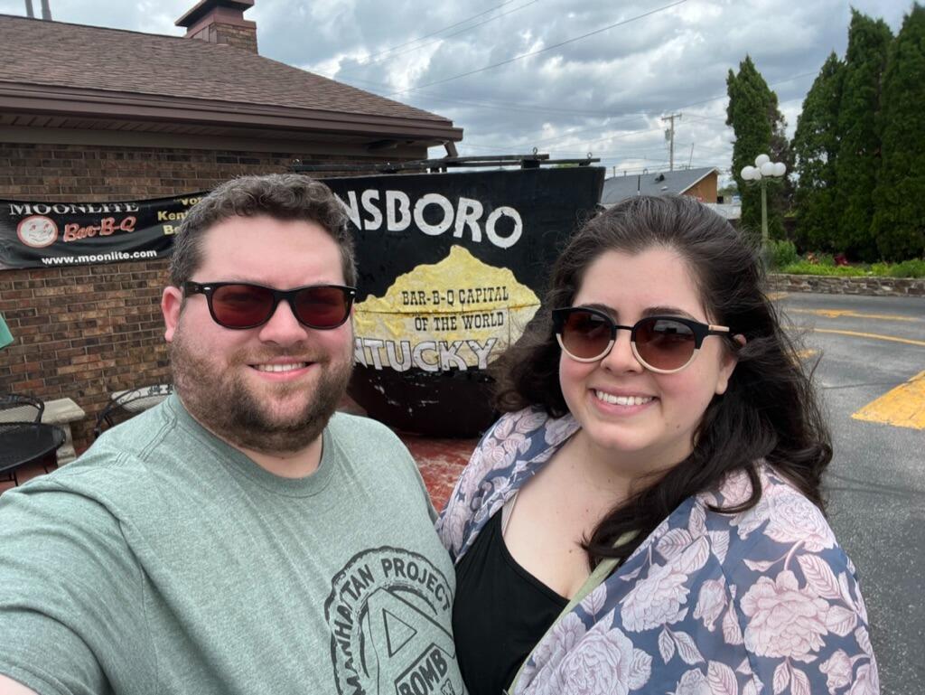 Trip to Owensboro! Jill's first time eating at Moonlite BBQ and Old Hickory BBQ.