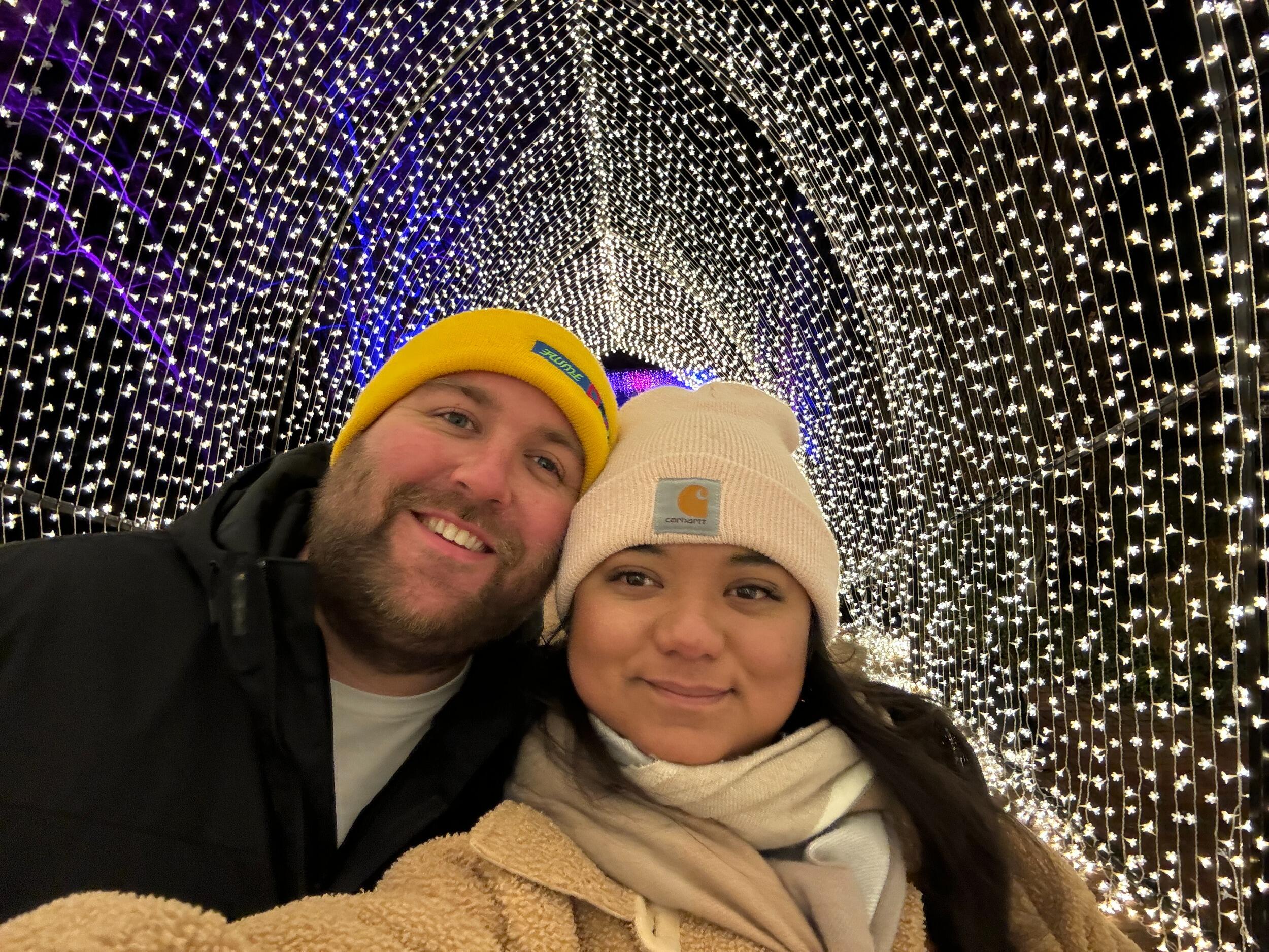 Lightscape at the Botanic Gardens.  This was the last day we had that included zero wedding planning.  It all started after this day!