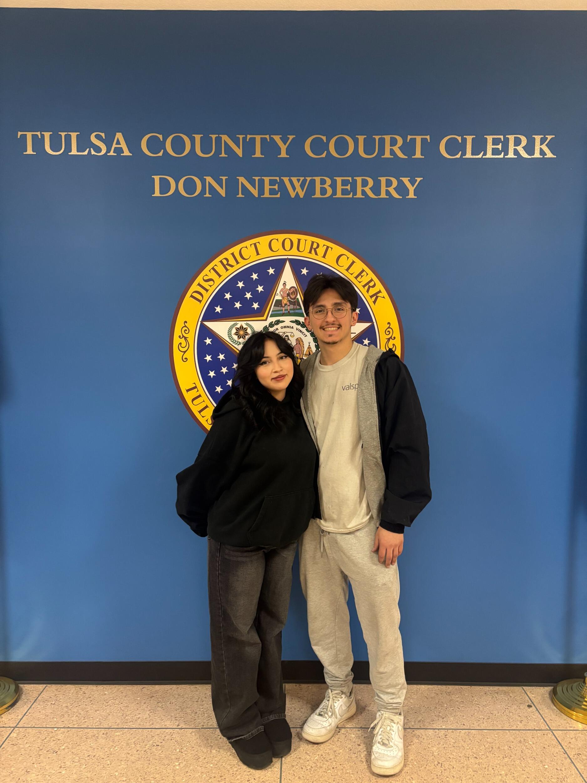 Signing our marriage license 