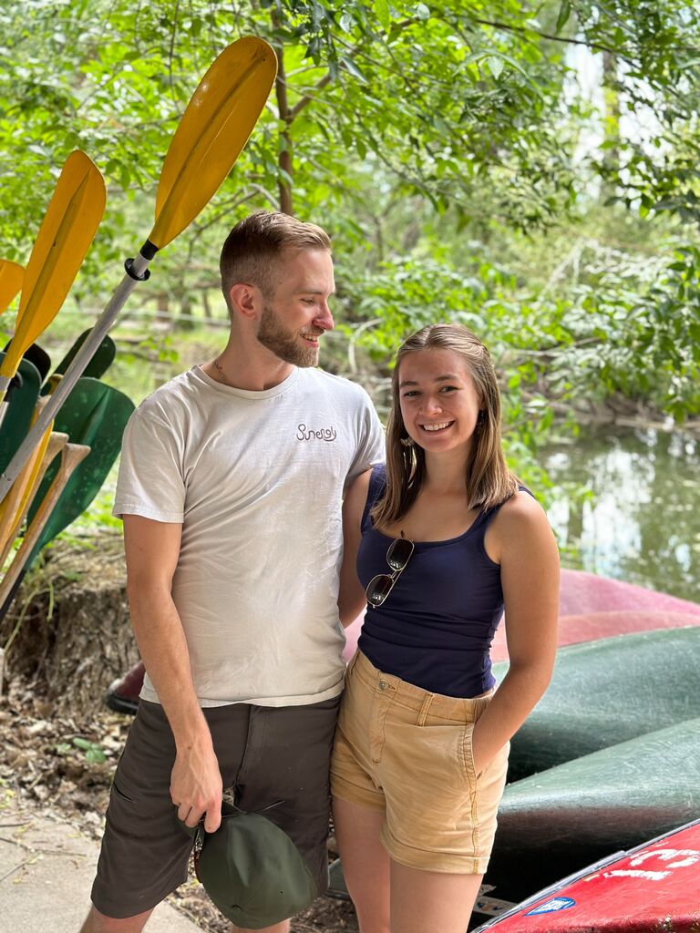 Canoeing with friends on Provo River.