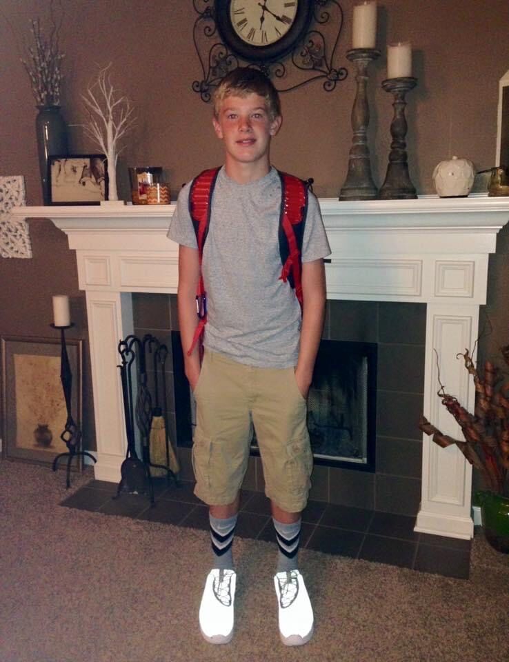 Austin and Paige met at Franklin Central Middle School East in the seventh grade. This is his first day of school picture, and the day that we met!