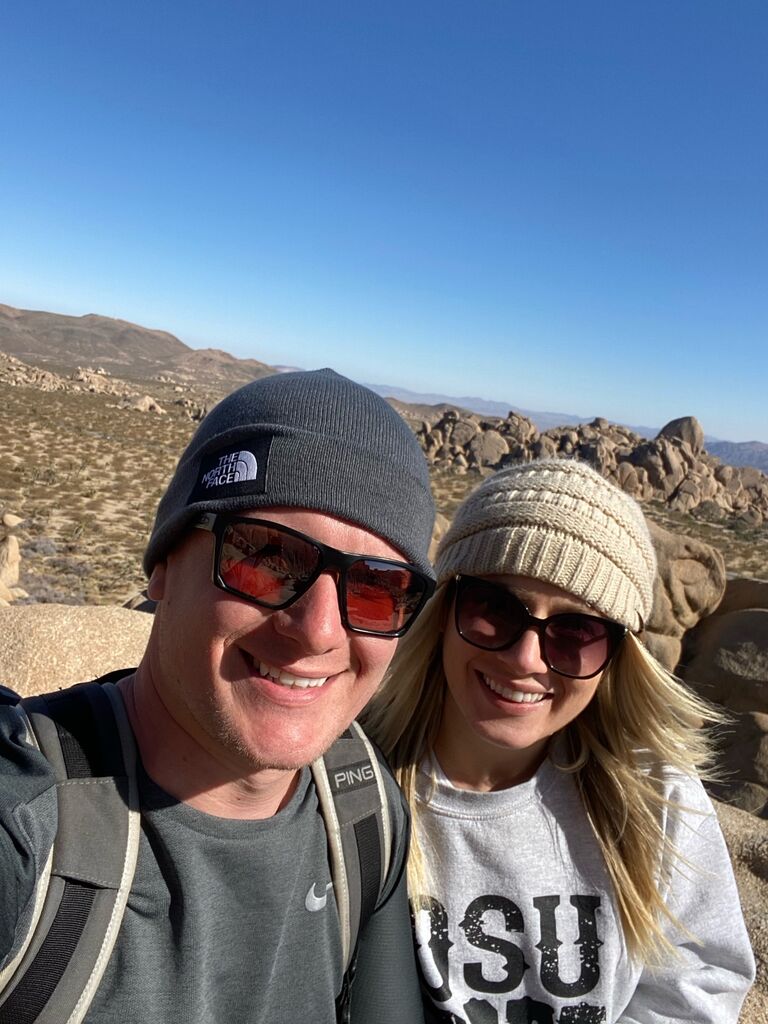 Alli and Dillon on their second in-person date in Joshua Tree, CA.