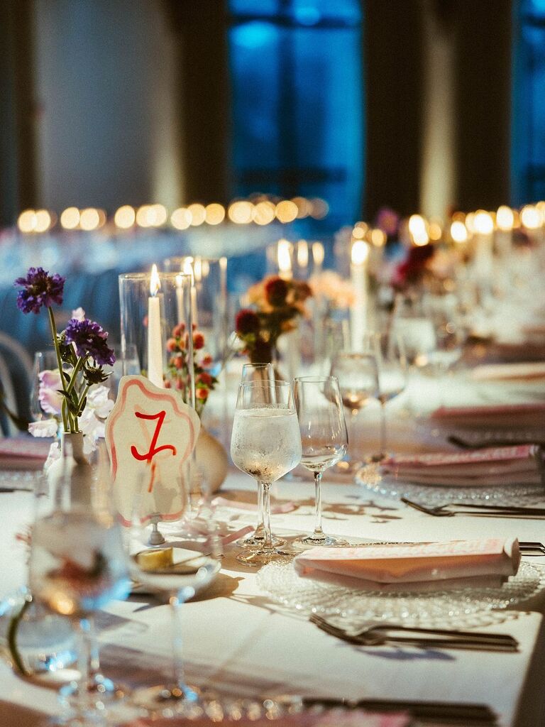 Bud vases and tapered candles
