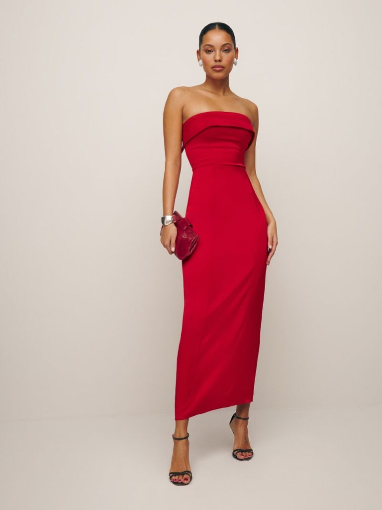 Petite red evening dress hotsell