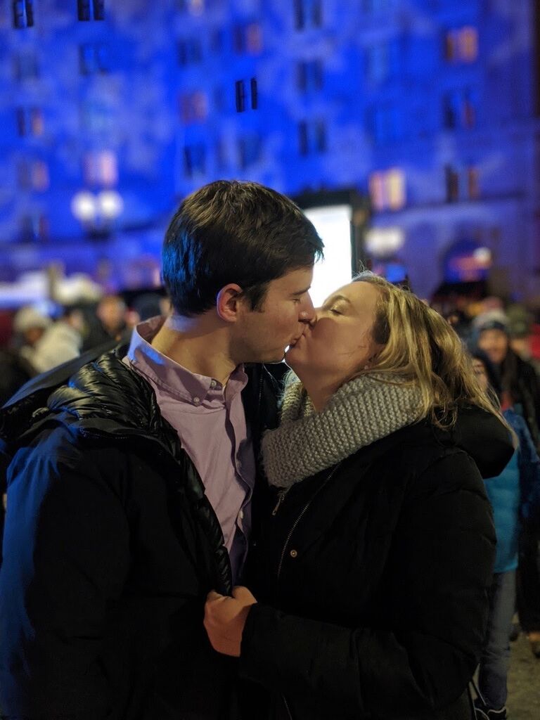 ... And the couple celebrated bringing in the New Year in Copley Square :) 