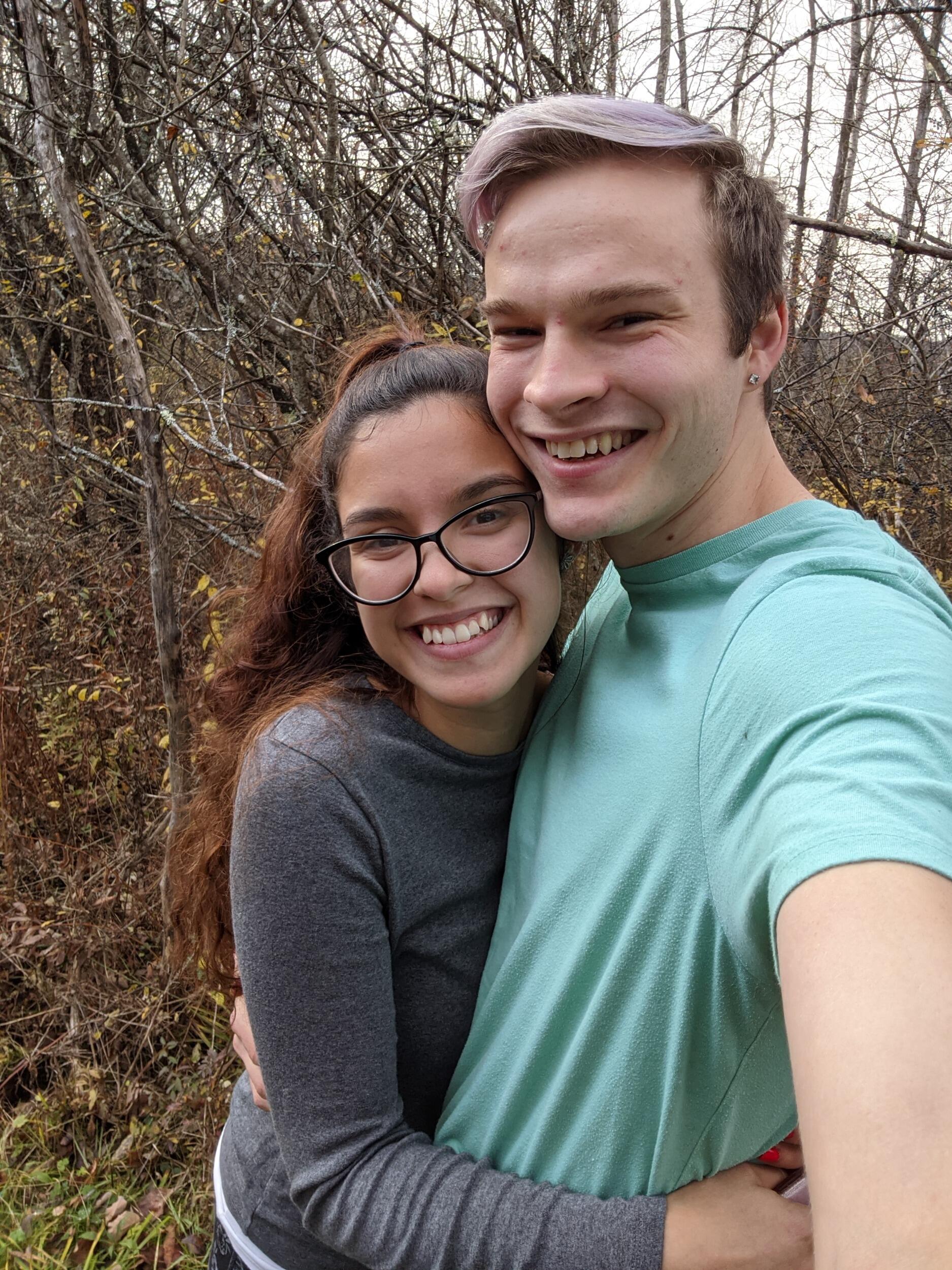 As a relationship that began 3 hours apart, they needed to find a solid halfway point for the days they couldn't travel all the way to one another's neck of the woods. Fortunately, the beautiful Lackawanna State Park falls just past the halfway point for them. They spent the first time meeting here walking around some trails and playing board games at a picnic table.  Time together was cherished after so long apart.