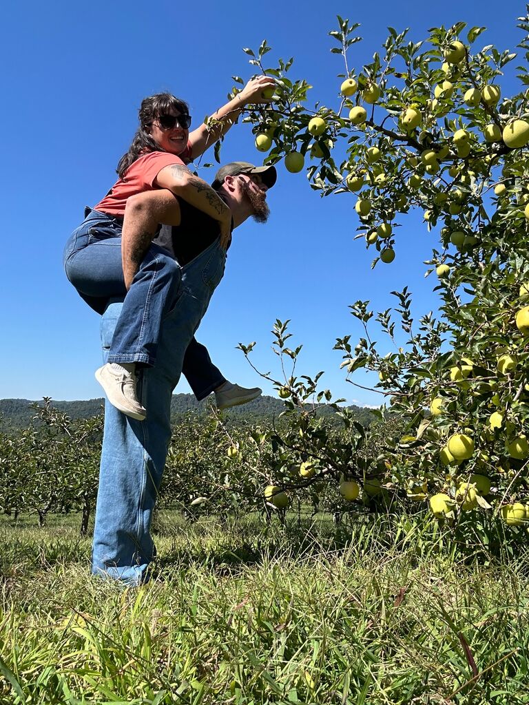 Fun at the apple orchard