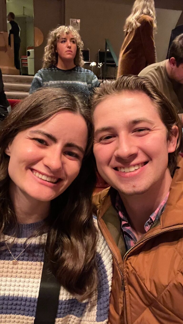 Cody Fry and Ben Rector! Emily and Caleb decided back on the winter break that they wanted to go on a trip to Denver, so they found some good concert tickets, a round-trip flight, and off they went. They both probably realized that this would be the first of many quick getaways throughout their life together :)