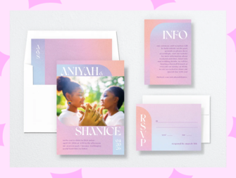 Aura love wedding invitations from The Knot