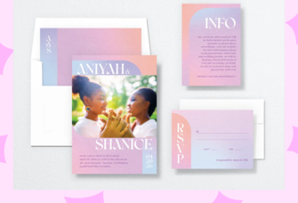Aura love wedding invitations from The Knot