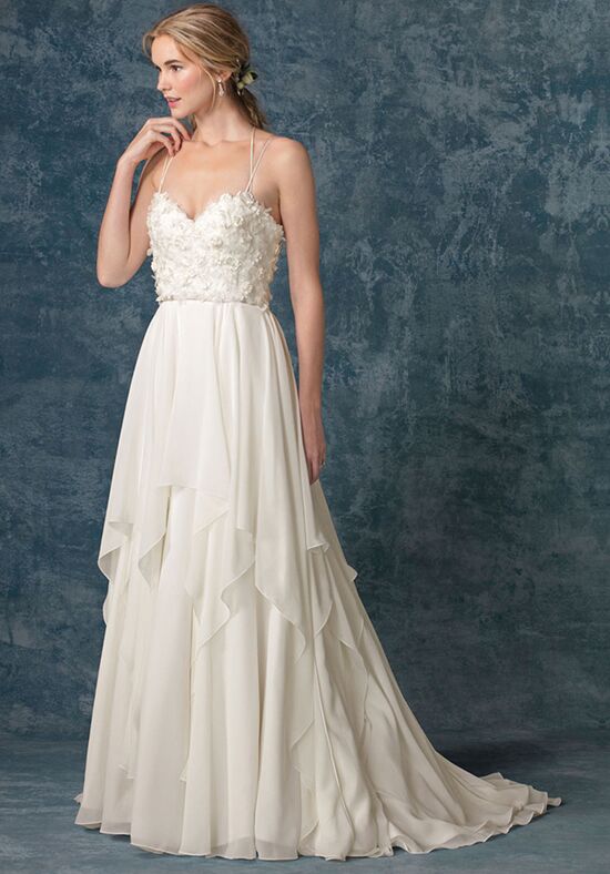 Asymmetrical Chiffon Wedding Dress