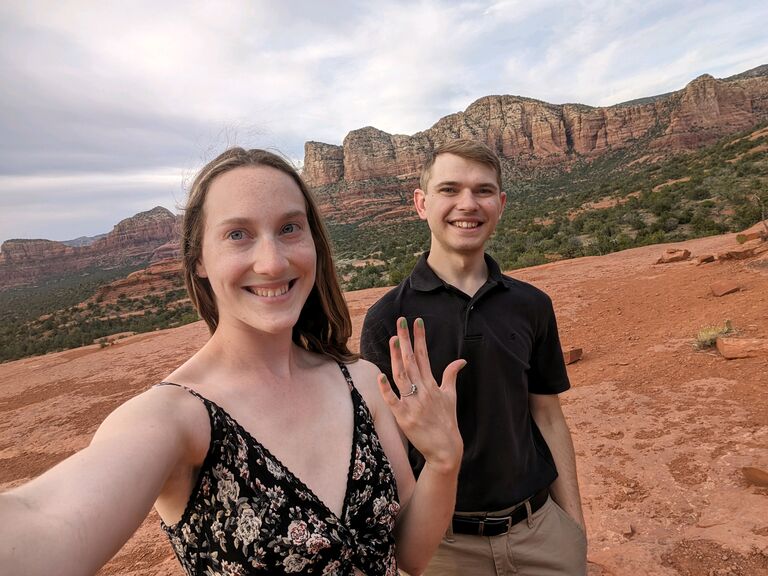 Engaged! At Bell Rock, Sedona, AZ