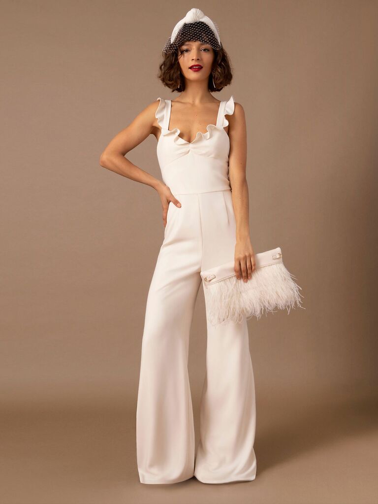 bridal one piece jumpsuit