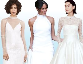 Mock neck wedding dresses