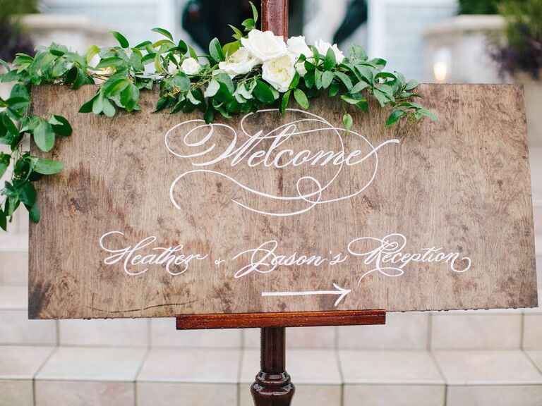 floral wedding sign for your spring celebration