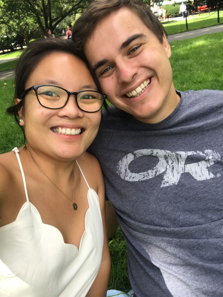 Boston, MA: One of our many moments in the Boston Public Garden. We definitely got Tatte that day. 