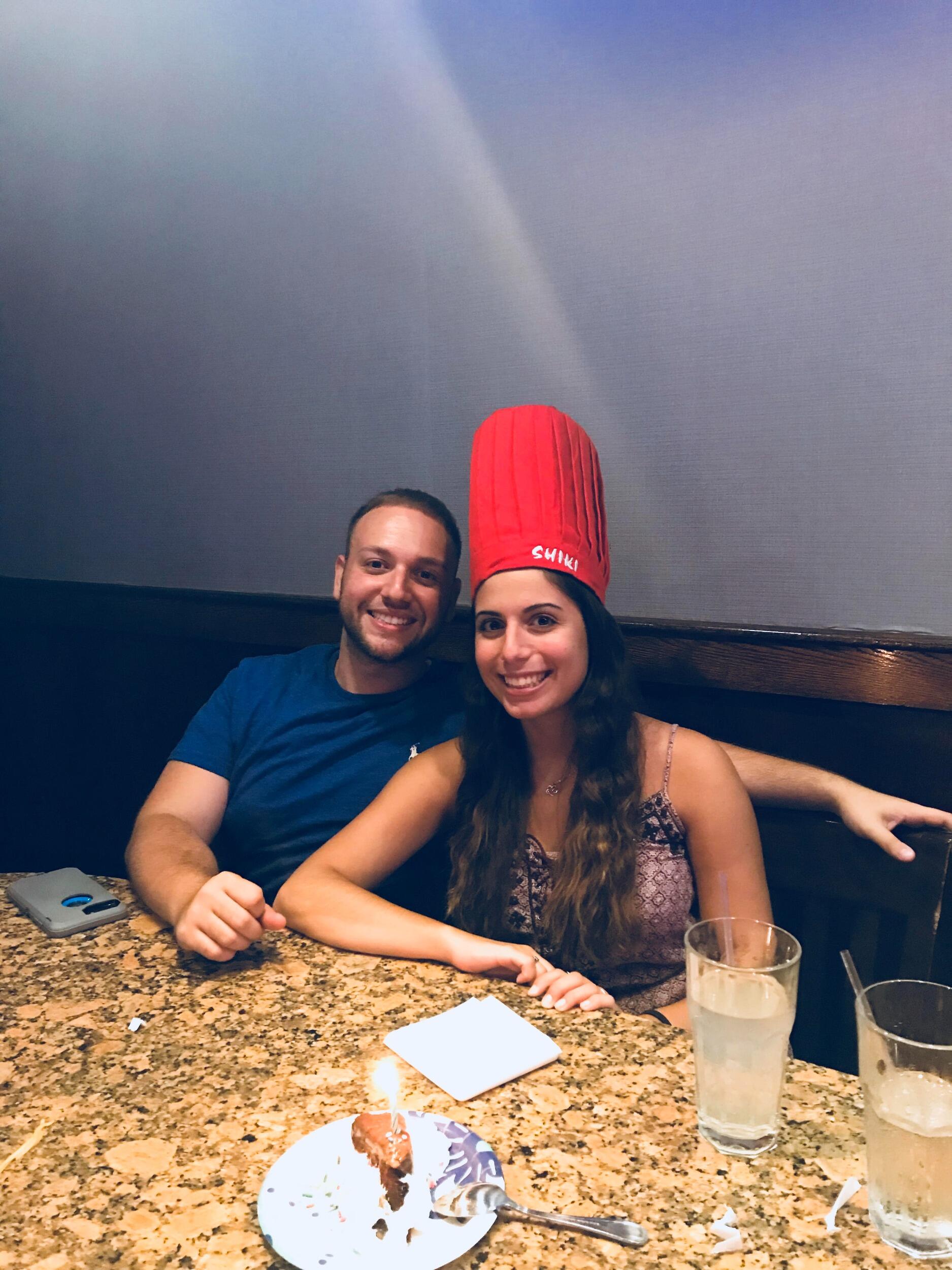 On our second date, Jason told the waitress it was my (Angela's) birthday (even though it wasn't) just so they'd sing to me. Joke's on him though, he had to pay for the cake! 