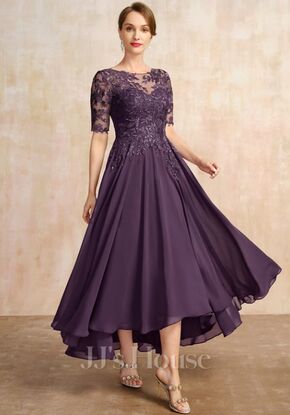 chinese dress ladies Dark Purple Mother of The Bride Dresses,Empire Waist Mother Dress,Mother Dress with Sleeves,MD00010, US14W / Royal Blue main image 0