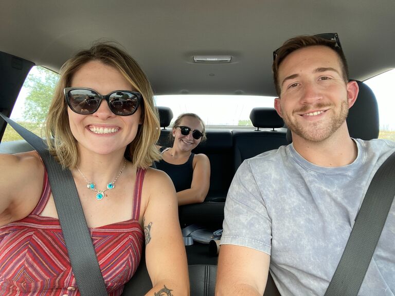 Ben was able to meet Danae (Morgan's childhood best friend and maid of honor) and passed all of her tests with flying colors.
