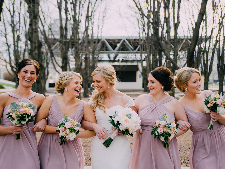 brides and their bridesmaids