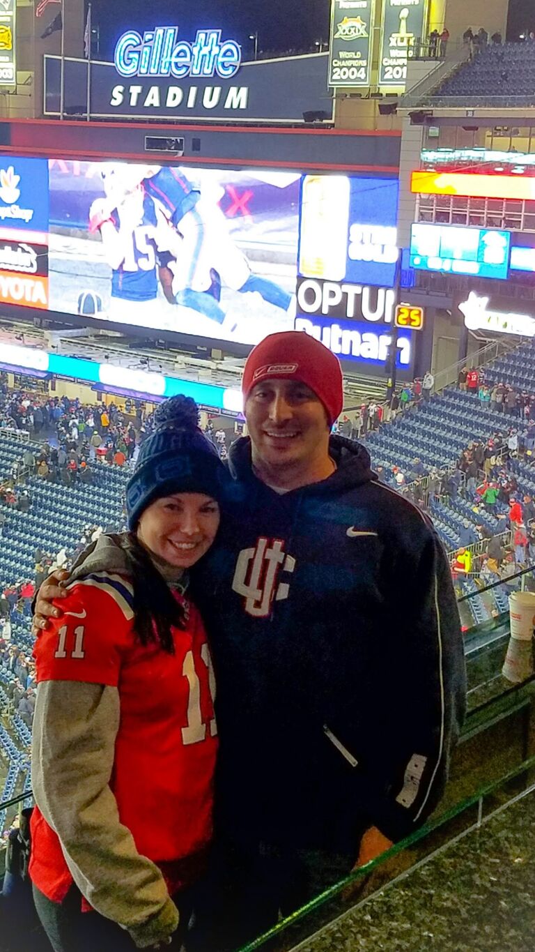 Patriots at Gillette Stadium. Harley's first Patriot's game!