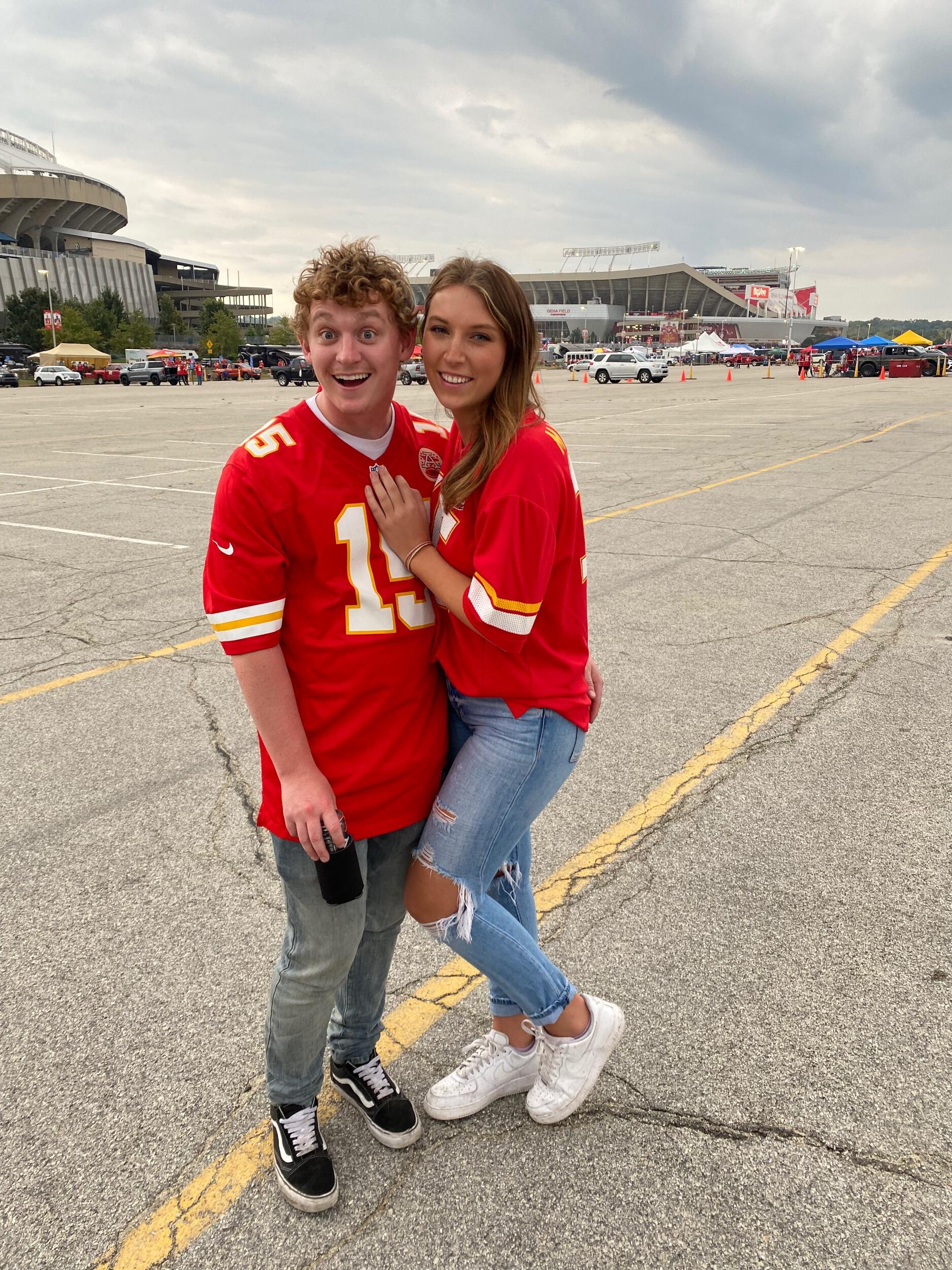 Faith's first Chief's game with the Post family :)