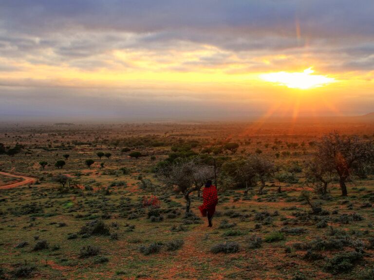 Sunrise over the best honeymoon spots in Kenya