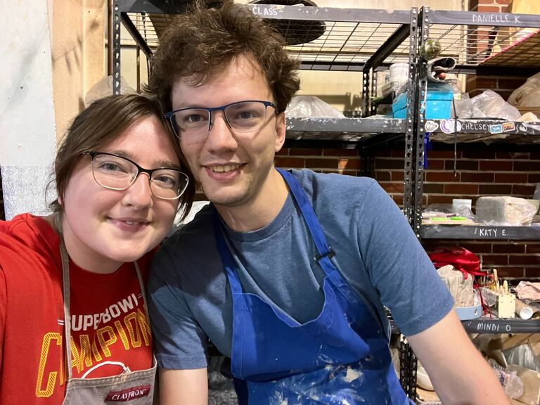 We took a pottery class! The little bowls we made are now ring dishes by the sinks!