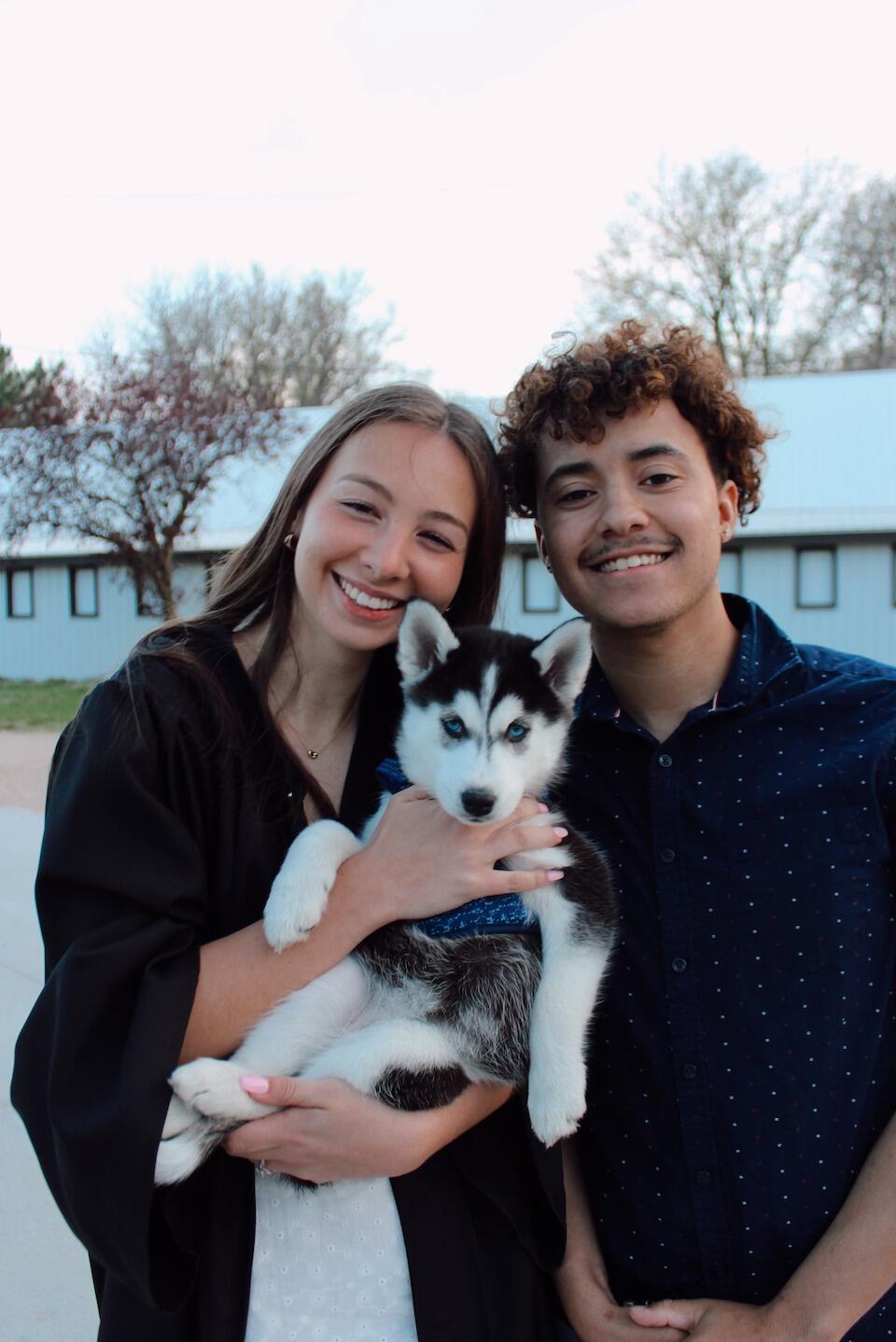 The day Ellie and Jayden adopted Nova!! Our little family of three <3