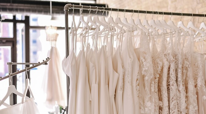 white wedding dresses long Modest A Line Long Sleeves Wedding Dress Vintage Gown  TANYA BRIDAL