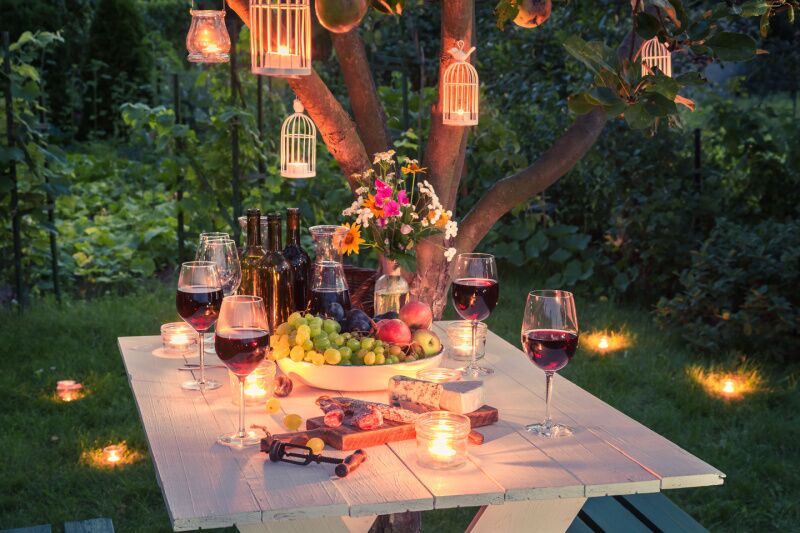 Libra astrology theme party idea - garden party