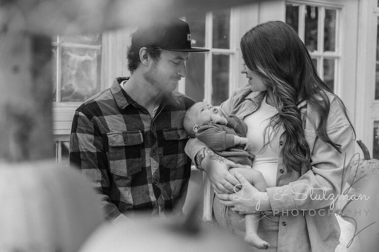 A family of three,