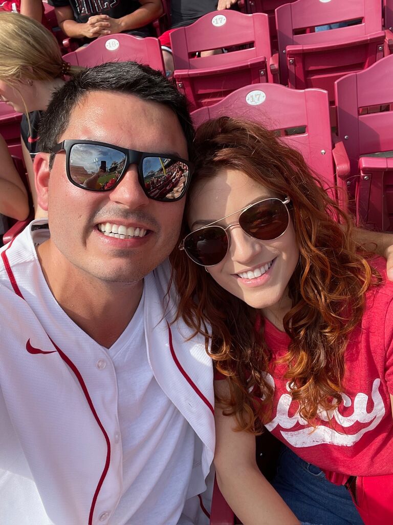 Reds game! One of the grooms favorite summer activities. 