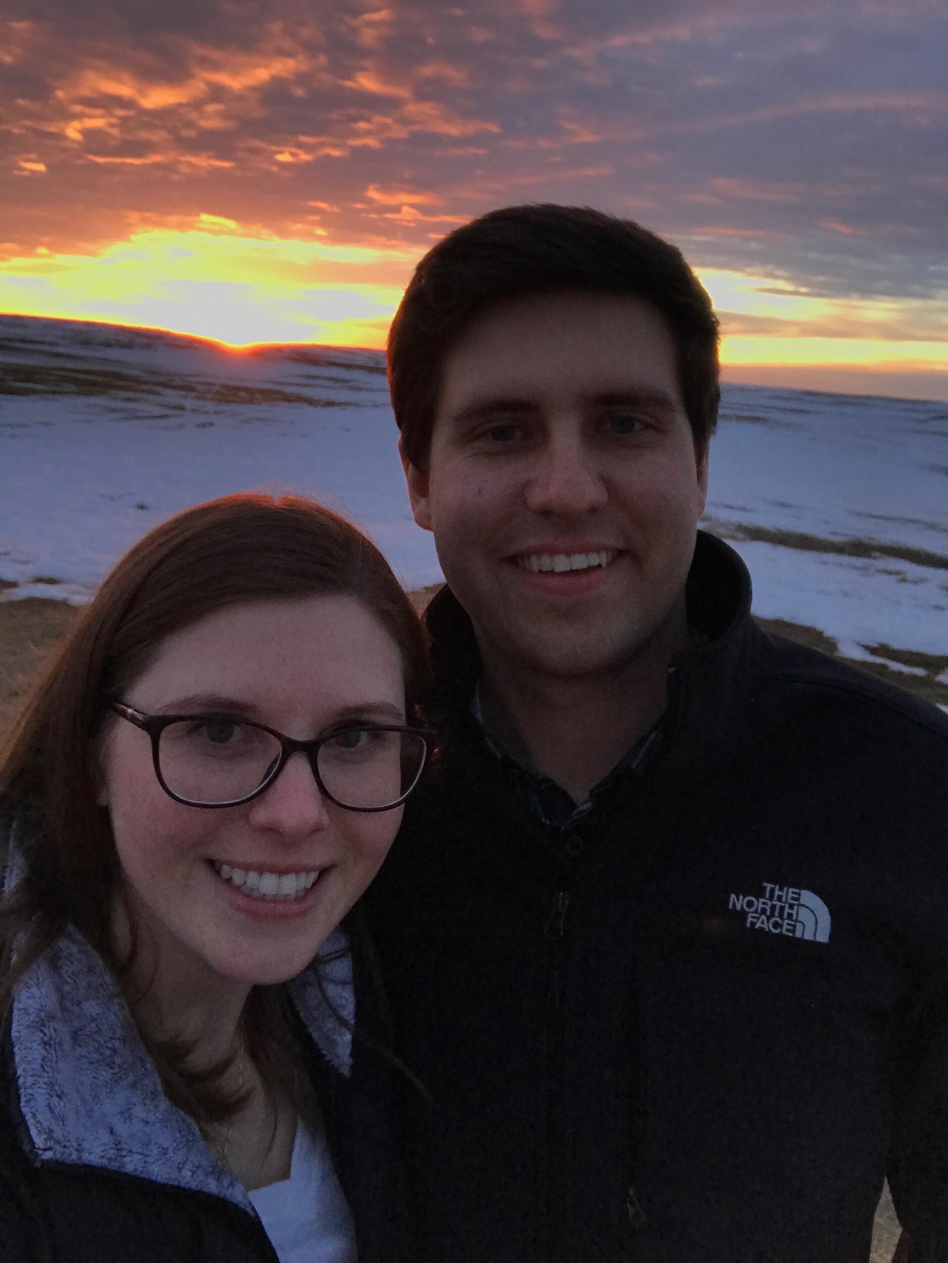 "Sunsets are a little better in ND. " Kenzie's first trip to visit in ND- officially became boyfriend and girlfriend. 