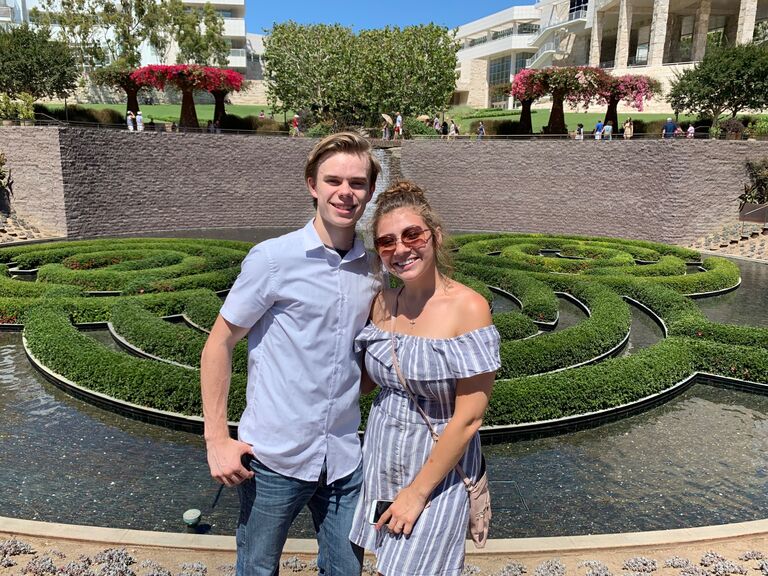 One year anniversary where Caleb surprised Sofia at the Getty #2