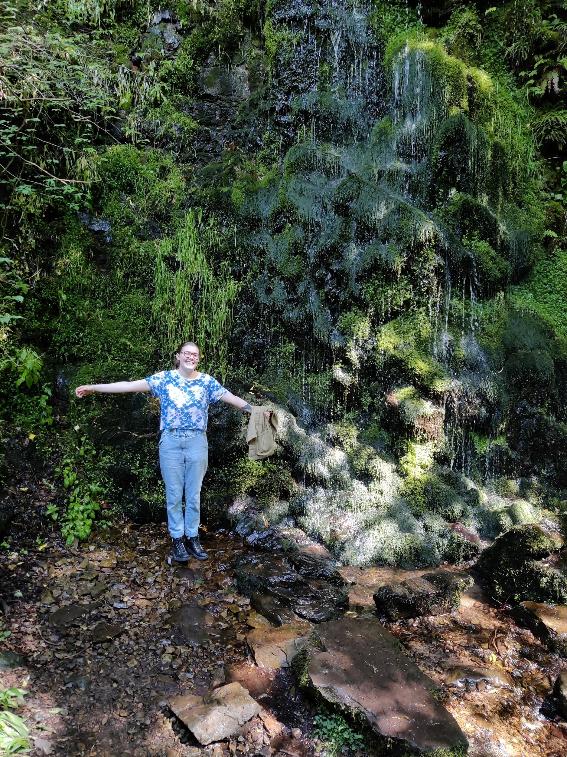 Both of us on a walk in the Highlands. Bekka found a tick in her leg a few days after this.