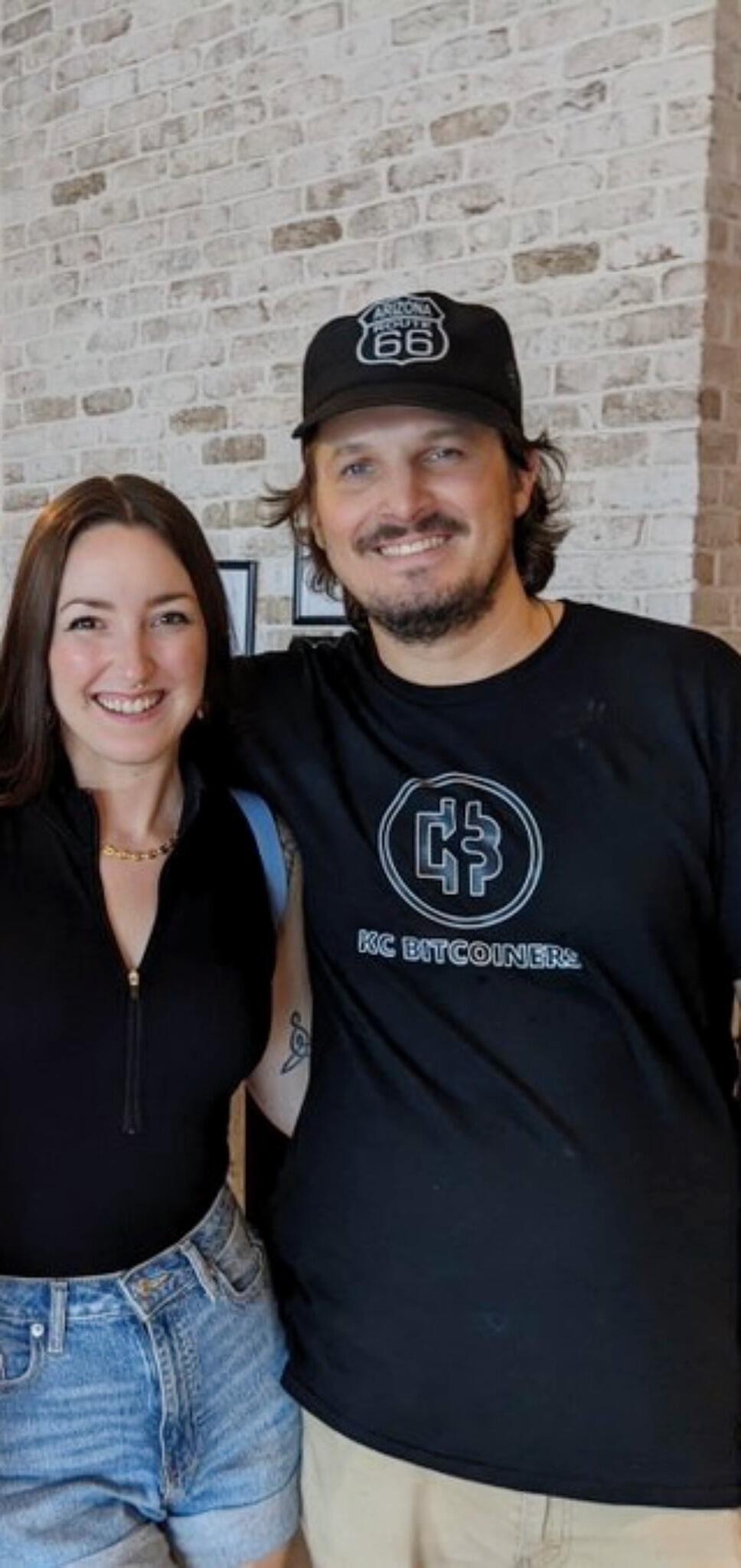 We met at Cheyenne's birthday party at an art gallery in the Kansas City Crossroads on July 16th. Two weeks later, we went to the Bitcoin Conference in Nashville, TN, where our first picture together was taken. 