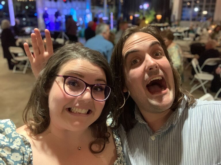 Attending a fundraising event together. Jen is on a committee for a local organization that supports the community. We've enjoyed attending events as representatives of FUMC who helped sponsor for the event.