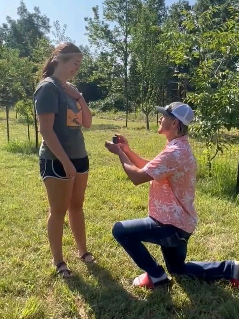 Got engaged on top of a mountain in West Virginia.