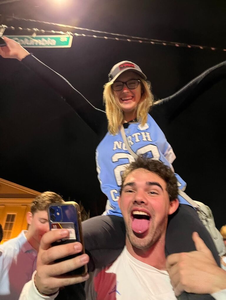 The most cherished memory of our college years. UNC vs. Duke, Final Four.