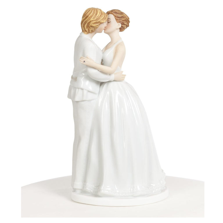 Couple slow dance bridal shower cake topper