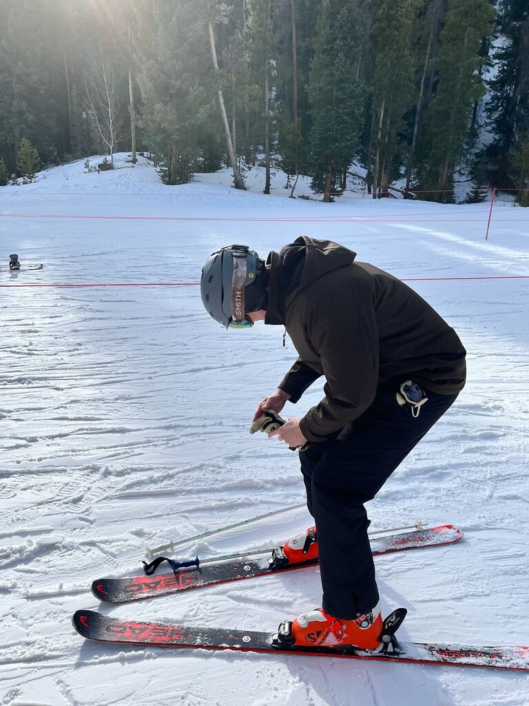 Reids first time skiing with the Steffer family, a true rite of passage!