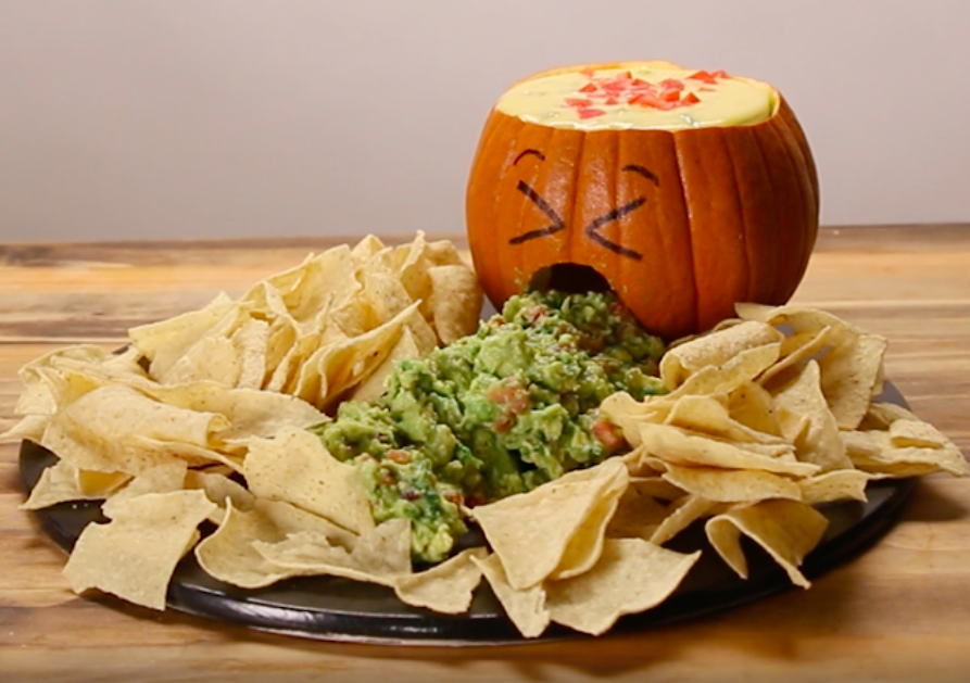 Halloween Finger Food Recipes - Jack O' Lantern Chip and Dip