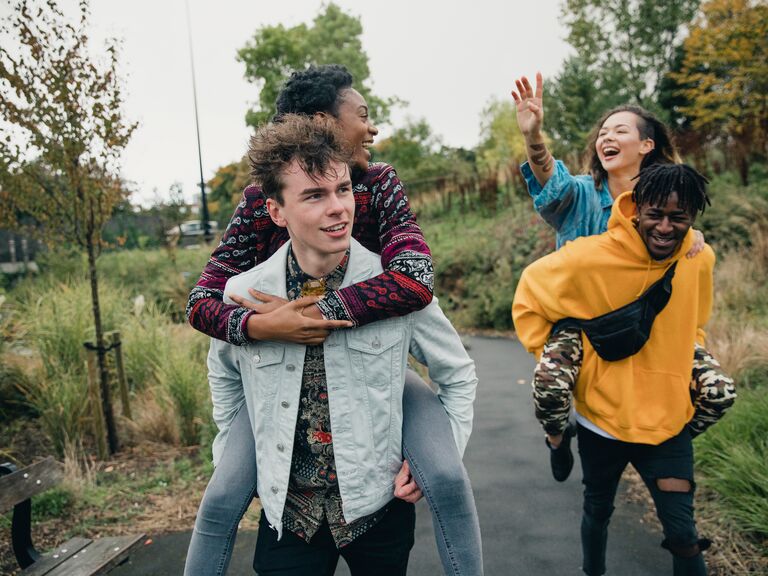 Two couples enjoying a double date